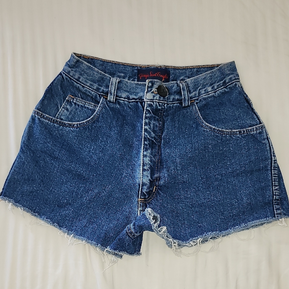 Vintage Giorgio Sant 'Angelo high-waisted denim cut-off shorts